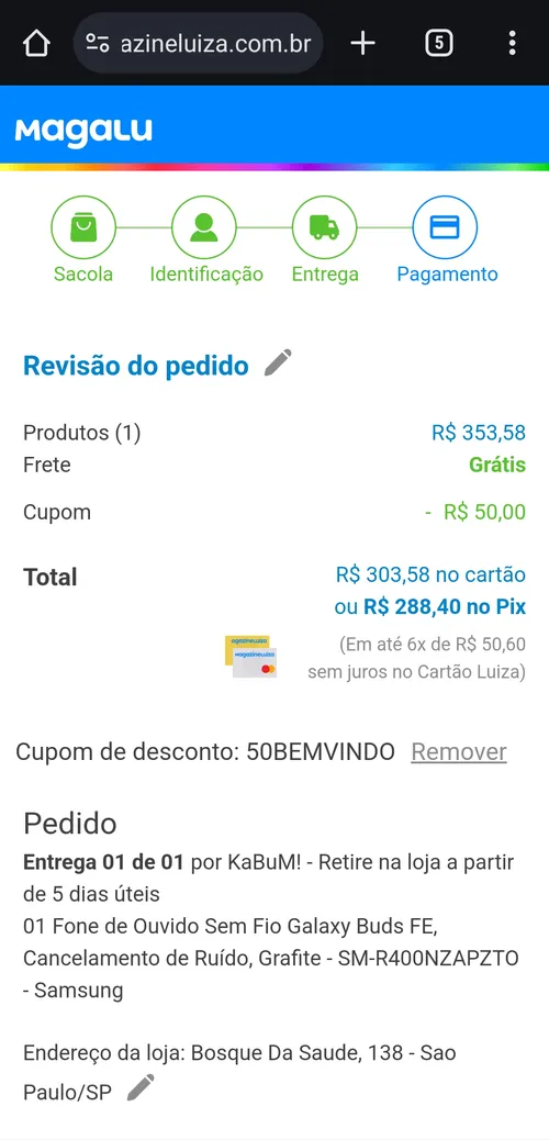 Imagem na descrição da promoção