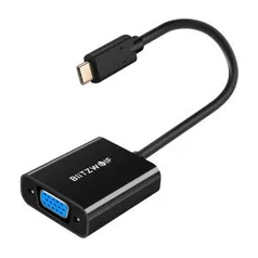 BlitzWolf® BW-TH1 Type-C to VGA Female Adapter Converter 1080P@60Hz Video Cable for TV Projector R$32