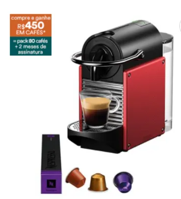 Máquina de Café Nespresso Pixie D60 – Vermelho Carmine | R$400
