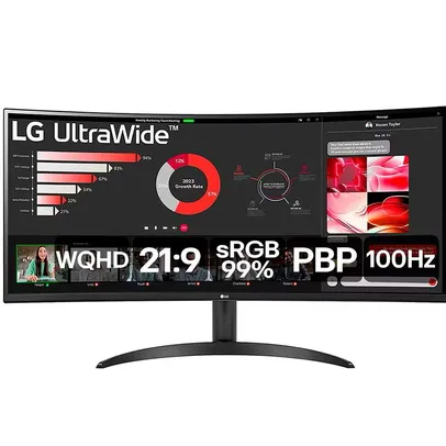 Monitor Gamer LG 34 UltraWide WQHD 100Hz 5ms HDMI VA HDR10 Freesync