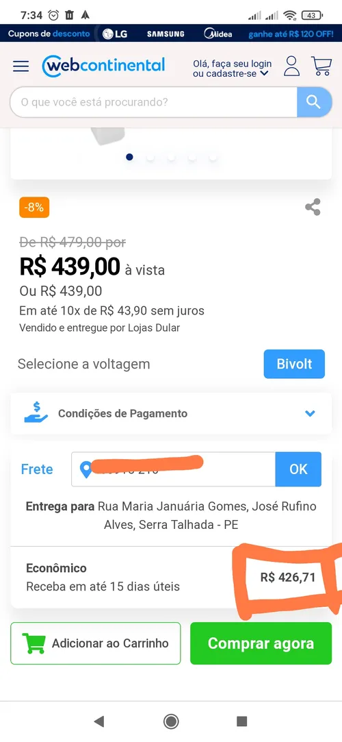 Imagen na descrição da promoção