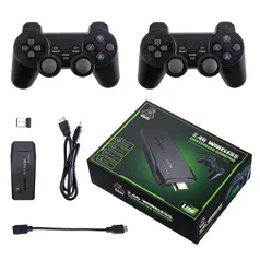 Vídeo Game Stick 4k 3500 Jogos Retrô + 2 Controles Sem Fio