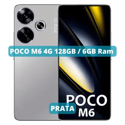 [Com Taxa/ Cashback R$895] Smartphone Xiaomi Poco M6 4G: Helio G91, 108MP, 5030mAh, 30W 128GB/6gb