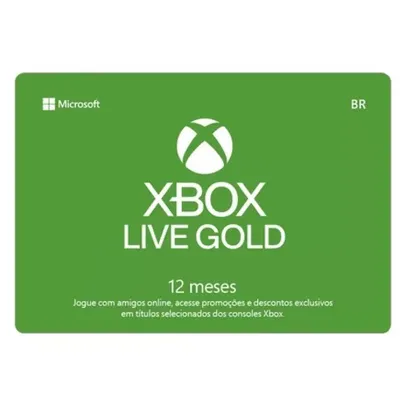 (APP) Gift Card Digital XBox Live Geoblocked Assinatura 12 meses