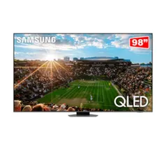 Samsung Smart TV 98" QLED 4K 98Q80C 2023, Modo Game, Processador Com IA, Som Movimento Virtual