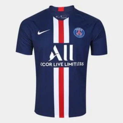 Camisa Paris Saint-Germain Home 19/20 s/n° Torcedor Nike | R$150