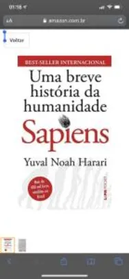 Edição de bolso Sapiens: Uma breve história da humanidade R$20