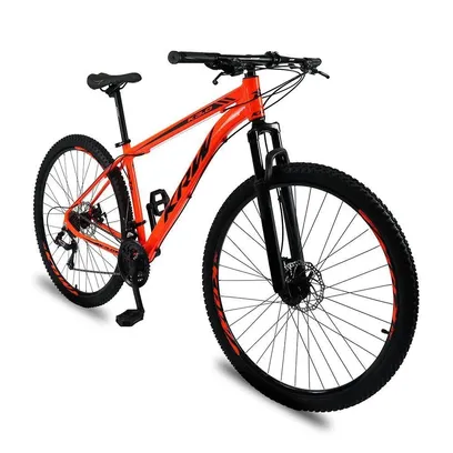 Foto do produto Bicicleta Aro 29 KRW Alumínio 24 Vel Freio A Disco X32 - 19-Laranja/Preto