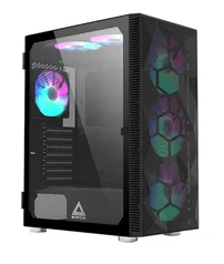 Gabinete Gamer Montech x3 MESH, Mid Tower, Black, ATX, Com 6 Fans Rainbow, Vidro Temperado, X3 MESH (B)