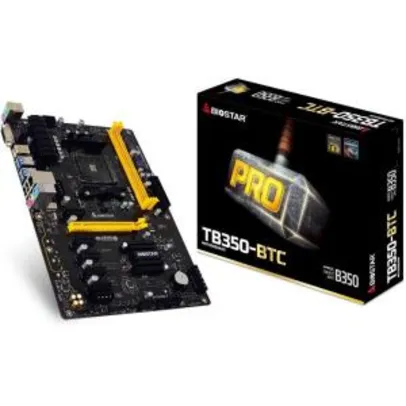 PLACA MÃE BIOSTAR PRO TB350-BTC, CHIPSET B350, AMD AM4, ATX, DDR4
