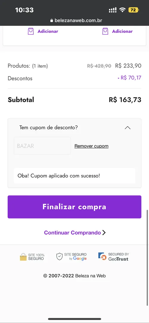 Imagem na descrição da promoção