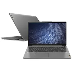 Notebook Lenovo Ultrafino IdeaPad 3 Ryzen 5 5500U 8GB 256GB SSD Prata 15.6 Linux