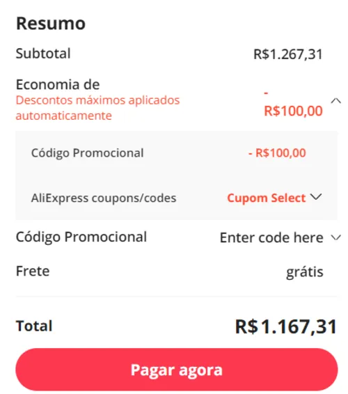 Imagem na descrição da promoção