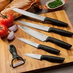 [Primeira compra] Estojo de Facas 6 Peças Preto La Cuisine - R$20