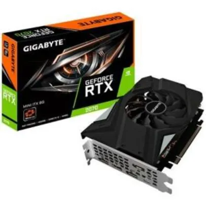 [Melhor Preço] Placa de Vídeo Gigabyte NVIDIA GeForce RTX 2070 Mini ITX 8G, GDDR6 - GV-N2070IX-8GC