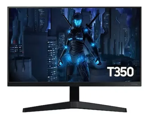 Monitor Gamer Samsung 24 FHD 75Hz HDMI VGA Freesync Preto Série T350 110/220V