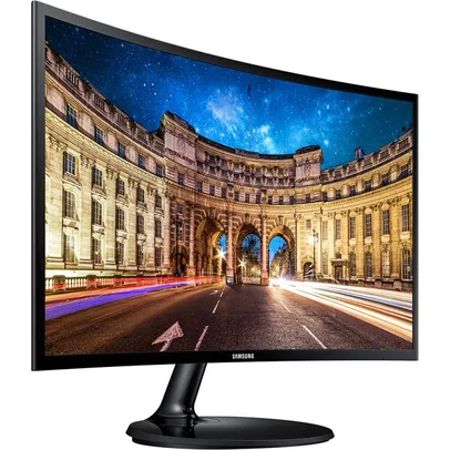 Monitor G@mer Curvo Samsung 27" Full HD LED LC27F390FHLMZD HDMI Entrada para Headphone Preto | R$989