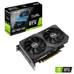 Placa de Vídeo Asus GeForce RTX 3060 DUAL OC V2, LHR, 12GB, GDDR6, DLSS, Ray Tracing, 90YV0GB2-M0NA10