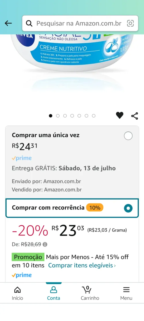 Imagem na descrição da promoção