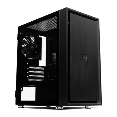 Gabinete Gamer Mancer Herald, Mid-Tower, Lateral de Vidro, Com 1 Fan, Preto, MCR-HRL-01BK