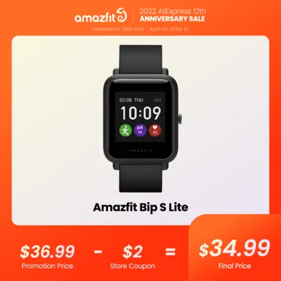 Smartwatch Amazfit Bip S Lite