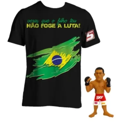 Boneco UFC Victor Belfort + Camiseta Round 5 - Preta por R$ 32