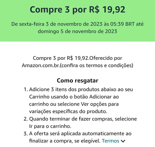 Imagem na descrição da promoção