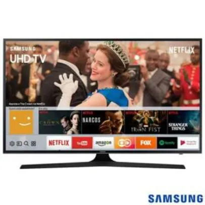 Smart TV 4K Samsung LED 75” com HDR Premium, Plataforma Smart Tizen e Wi-Fi