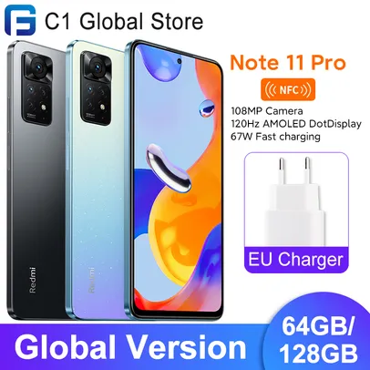 Celular Xiaomi Redmi Note 11 Pro Smartphone 64/128gb Mtk Helio G96 Octa Core