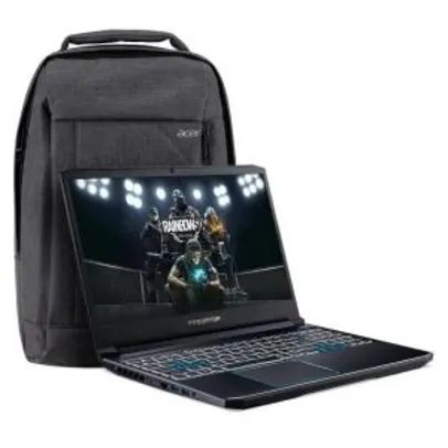 Kit Notebook Acer Predator Helios 300 – PH315-52-748U + Mochila Gray dual Tone
