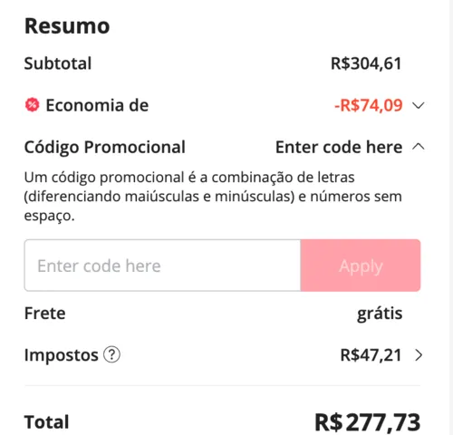 Imagem na descrição da promoção