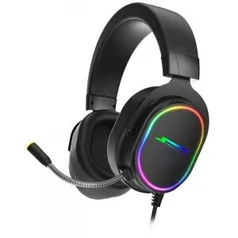 Headset Gamer SuperFrame, VELKA, 7.1 Surround, RGB, USB, Black | R$249