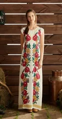 VESTIDO ANTIX - LONGO CAMINHOS DAS FLORES - 30% OFF - VALOR FINAL R$ 294,70