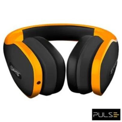 Fone de Ouvido Sem Fio Pulse Over Ear Stereo Áudio Bluetooth Preto e Laranja - PH148 | R$ 85