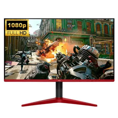 Monitor Gamer 24" Full HD LED 1ms 75Hz HDMI HQ Moba 24GHQ75 Preto e vermelho