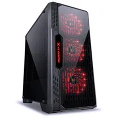 Gabinete Gamer Vinik Lumia Preto 3Fans Led RGB 7 cores Full Window Acrilico USB 3.0 S/Fonte