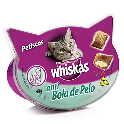 [ REC - LEV 3 PAG 2 ] Petisco Whiskas Temptations Anti Bola de Pelo Para Gatos Adultos 40g