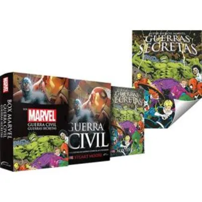 Box - Marvel: Guerra Civil e Guerras Secretas (Edição Slim) + Pôster - R$10