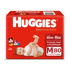 Fralda Huggies Supreme Care Hiper Tamanho M Com 80 Unidades