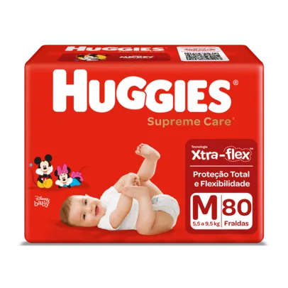 Fralda Huggies Supreme Care Hiper Tamanho M Com 80 Unidades