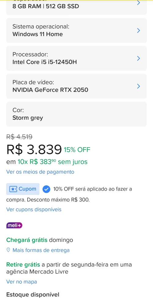 Imagem na descrição da promoção