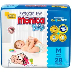 [C.C.AME 8,50] Fralda Descartável Turma da Monica Jumbo M - 28 unidades