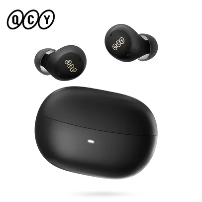 [Com Taxa] QCY-HT07 ANC Fones De Ouvido Sem Fio, Cancelamento de Ruído, Earbuds TWS, 6 Microfone, Chamada AI HD, Reprodução 32H, 40dB, Bluetooth 5.2