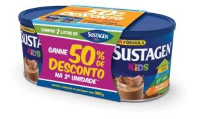 Sustagen Kids Chocolate 50%off Na 2° Lata - Frete Grátis | R$35
