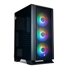 Gabinete Gamer Mancer Narok, Rgb, Mid-tower, Lateral de Vidro, Com 3 Fans, Preto