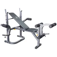 NETSHOES: Banco de Musculação GONEW 3.0 - Cinza (sem anilhas), R$1200,00 por R$ 470,00