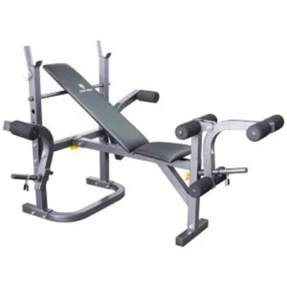 NETSHOES: Banco de Musculação GONEW 3.0 - Cinza (sem anilhas), R$1200,00 por R$ 470,00