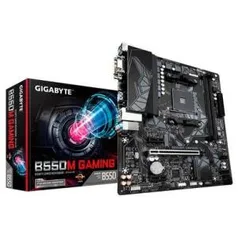 Placa-Mãe Gigabyte B550M Gaming, AMD AM4, Micro ATX, DDR4 | R$750