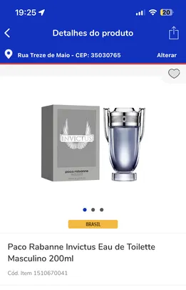 Paco Rabanne Invictus Eau de Toilette Masculino 200ml