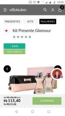 Kit Presente Glamour | R$113